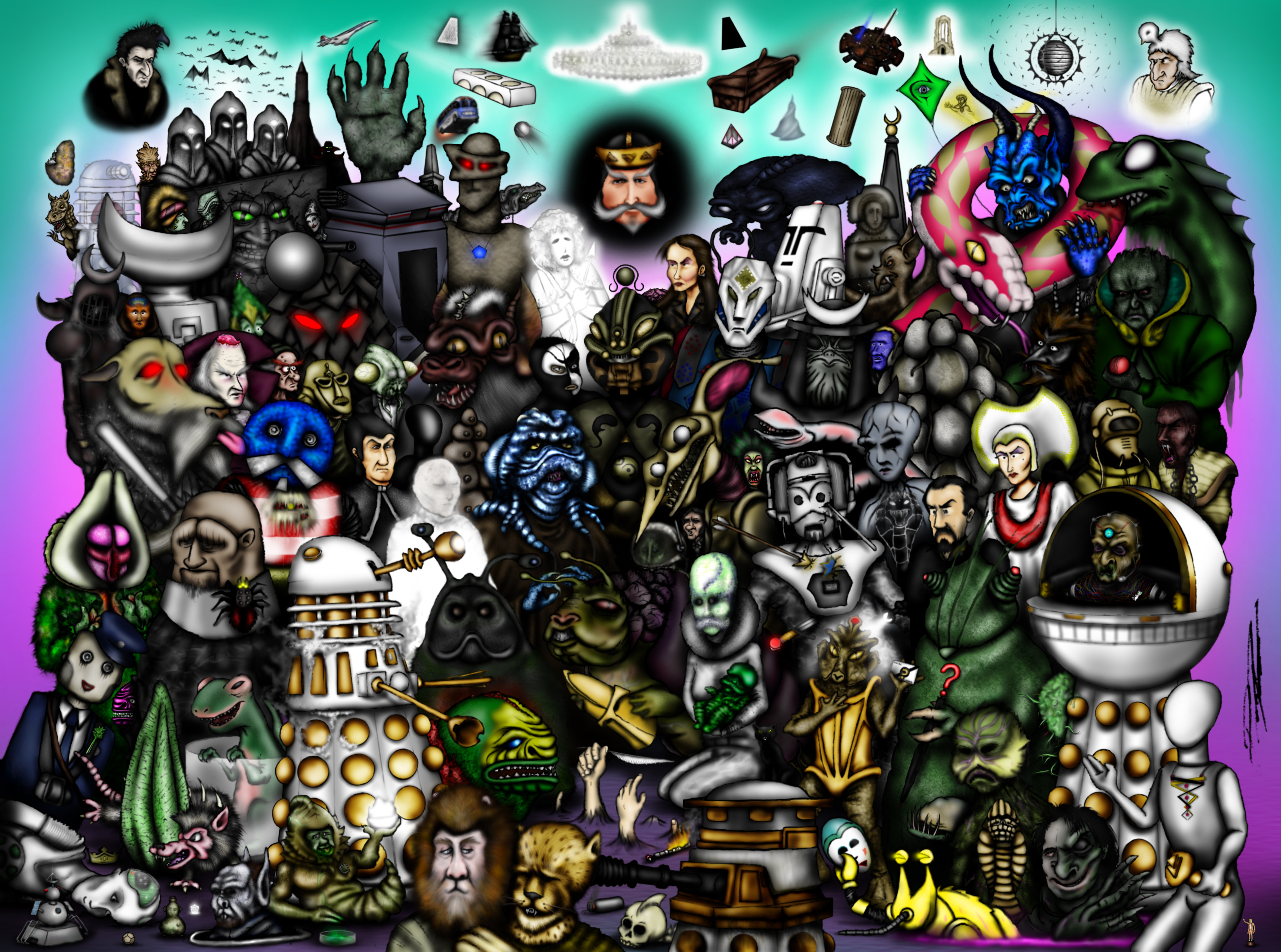 Every Doctor Who Creature - Part 3 - The 1980s by ApocalypseCartoons