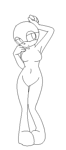 Base: female sonic pose