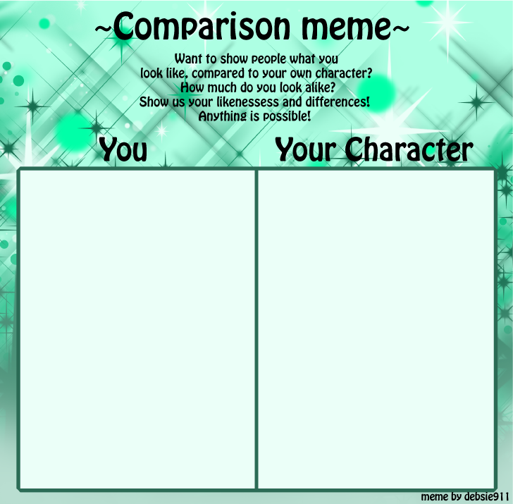 Comparison Meme Template by Debinshi on DeviantArt