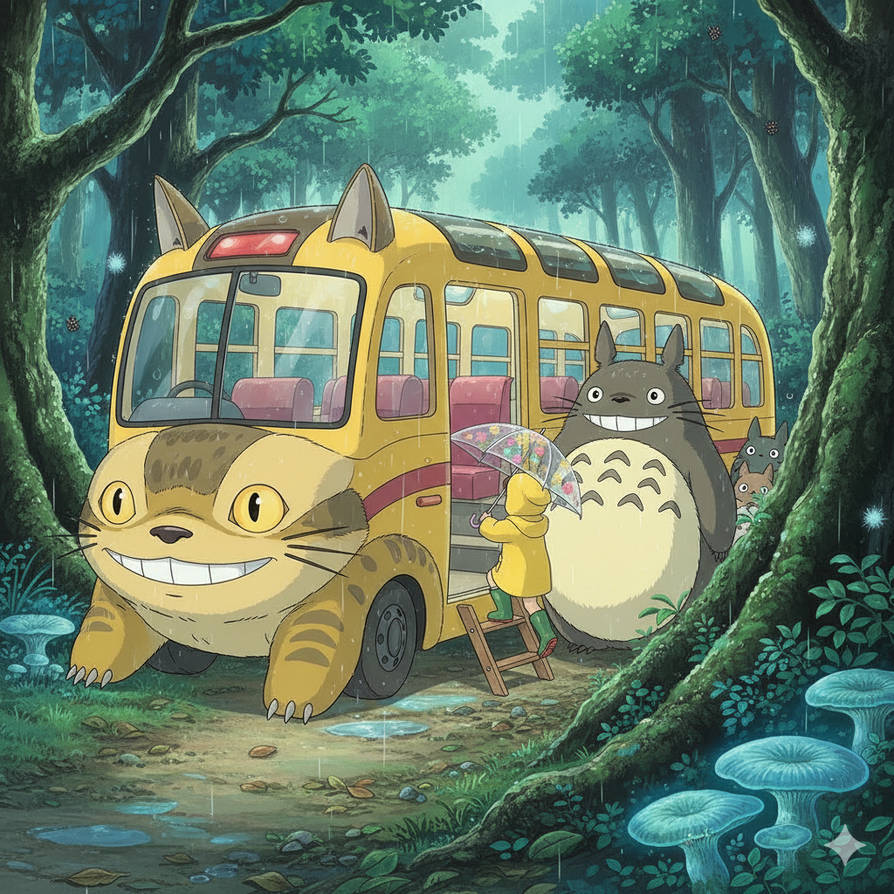 Catbus Totoro and Catbus by FenrirTales on DeviantArt