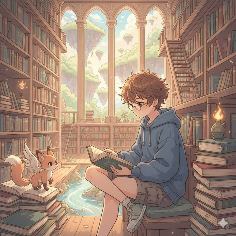 Boy in the Library by megalodon-1 on DeviantArt