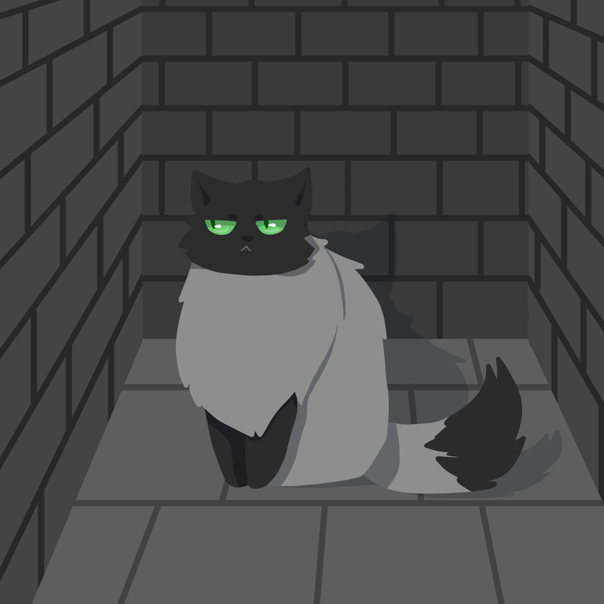 Cat in an alleyway