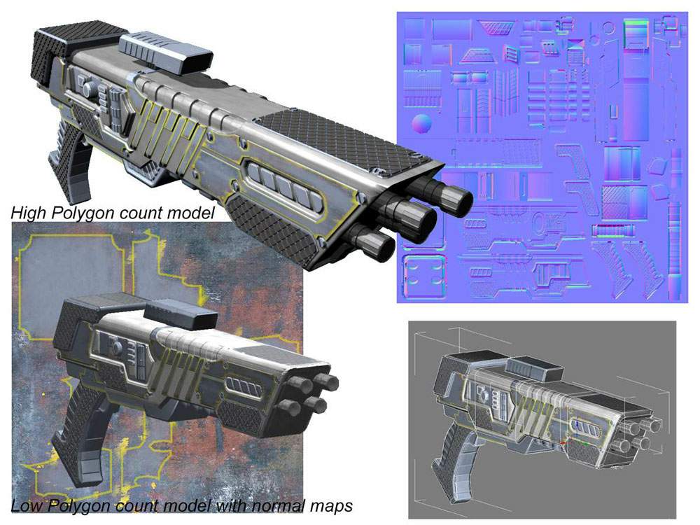 Gun render normal maps by angry-robot-martin on DeviantArt