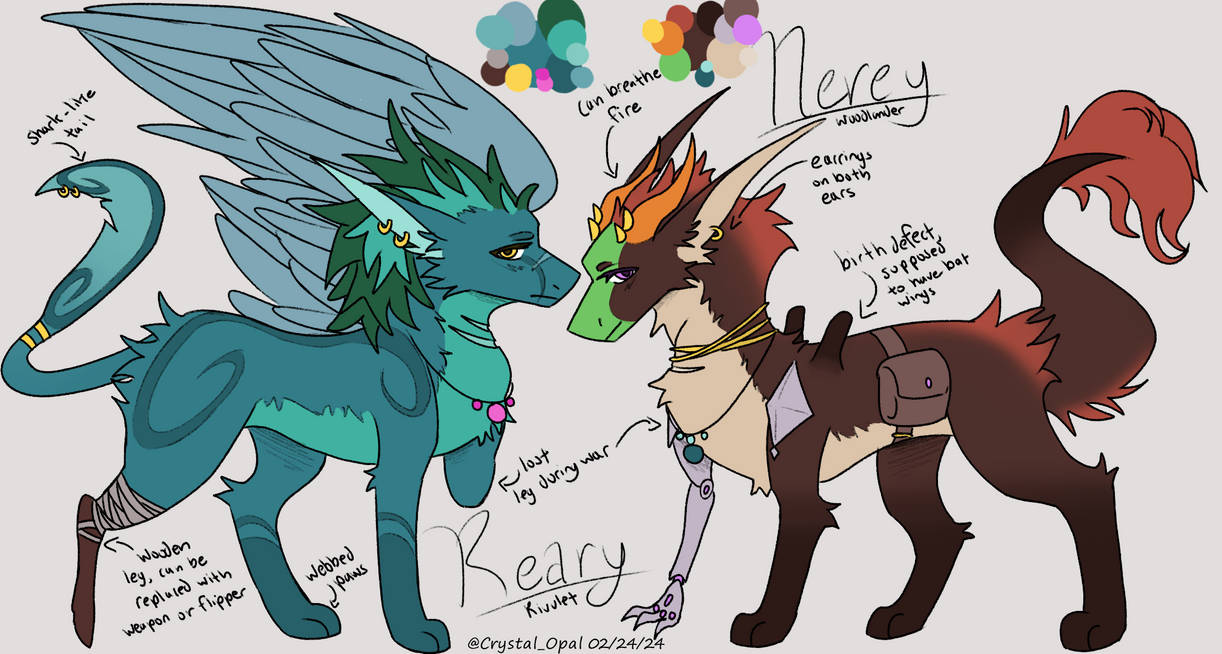 Reary And Nerey Reference by CrystalOpal12345 on DeviantArt