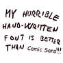 my tribute to Comic Sans ..