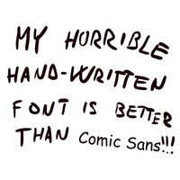 my tribute to Comic Sans ..