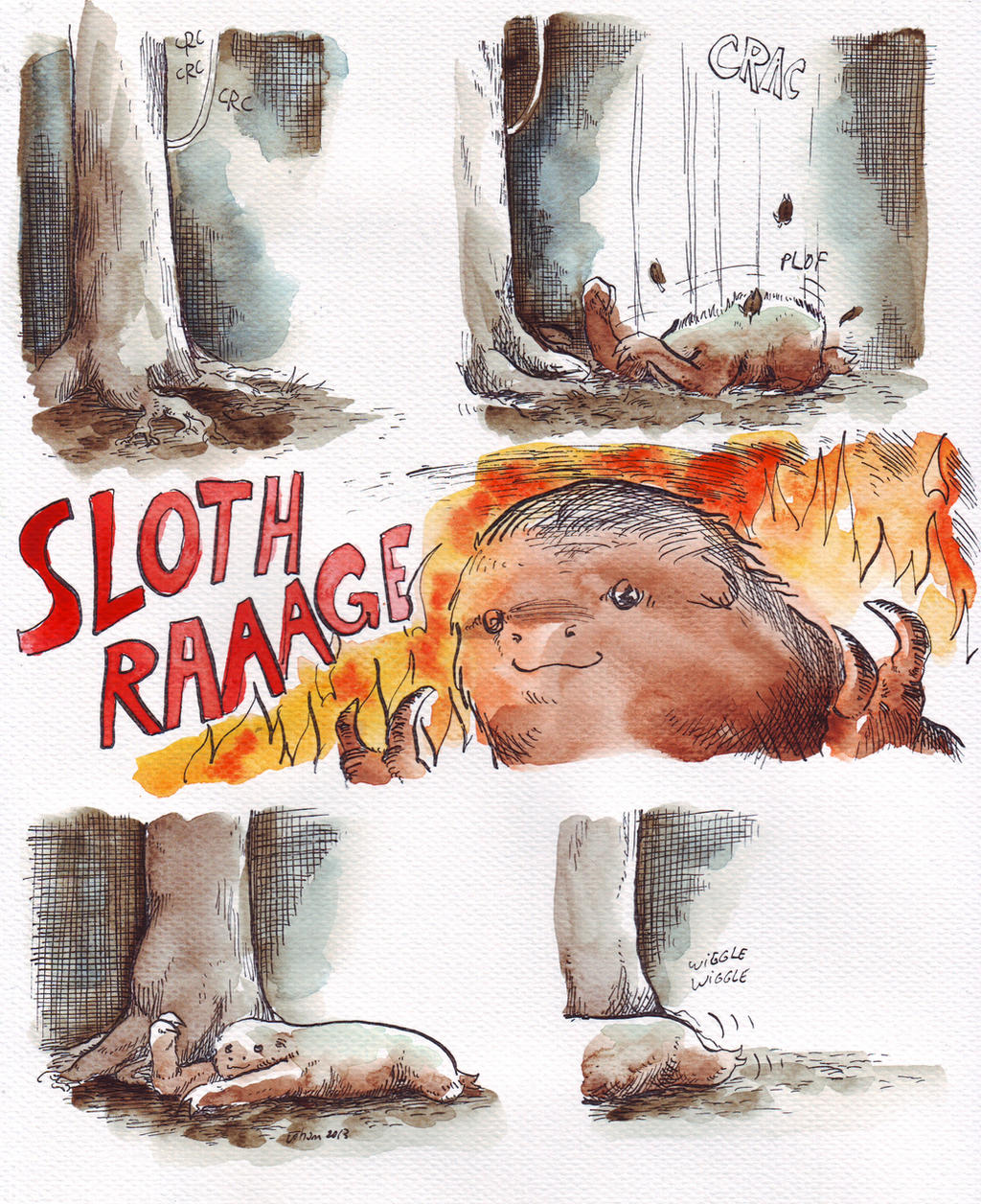 Wounded Sloth Sloth Rage by Cervelet on DeviantArt