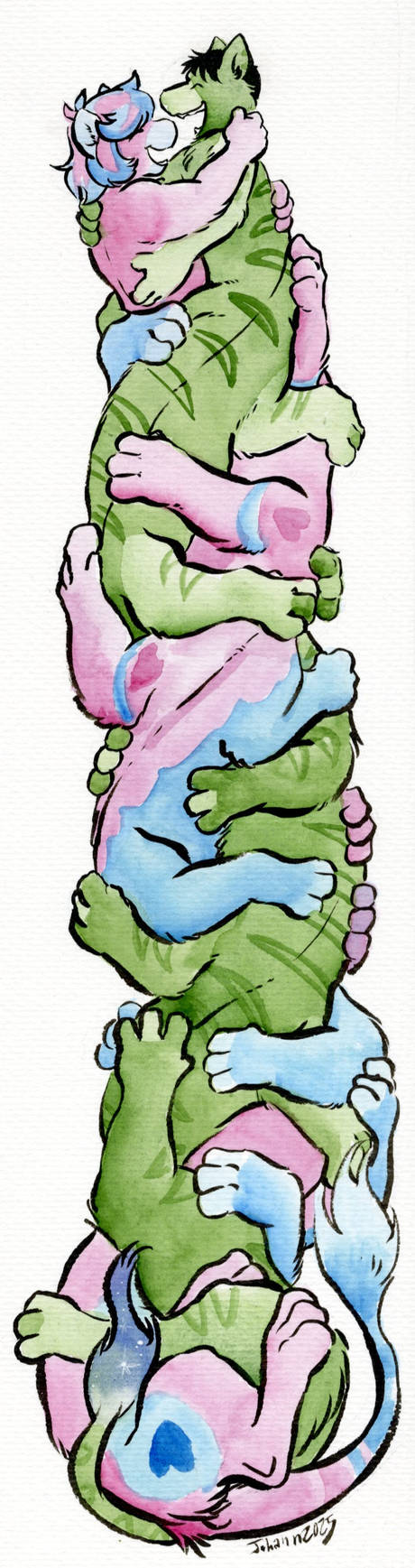 Devolution Hug Long hug by Cervelet on DeviantArt