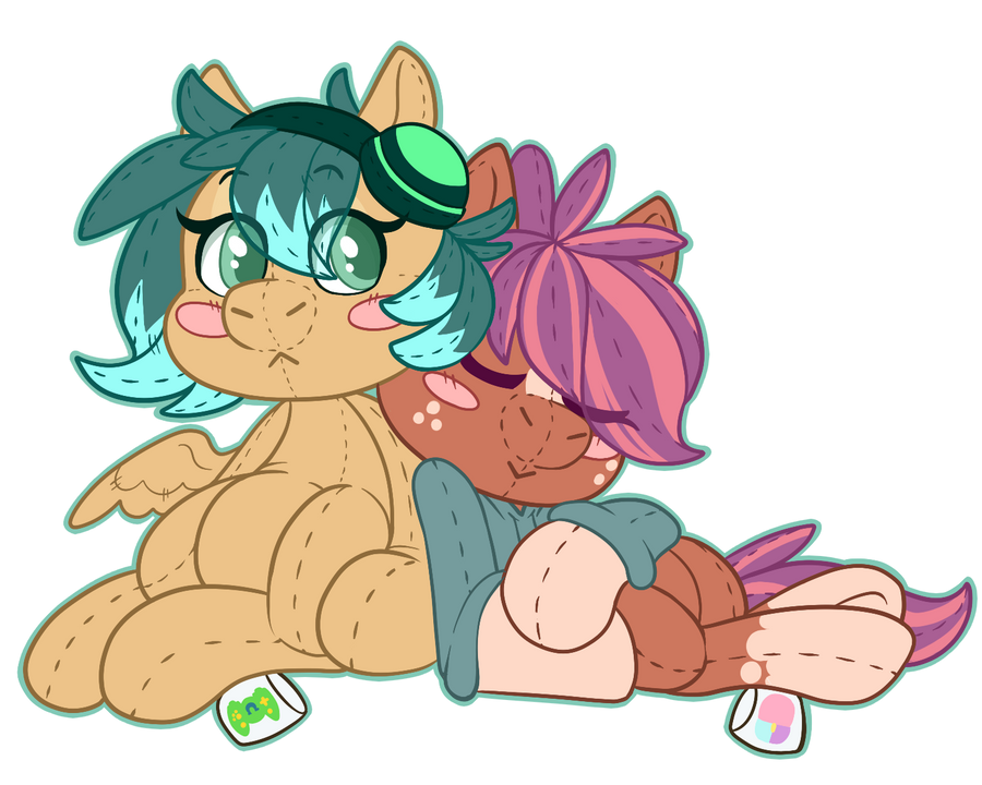 CC and GG Plush Sticker Art by Mdragonflame