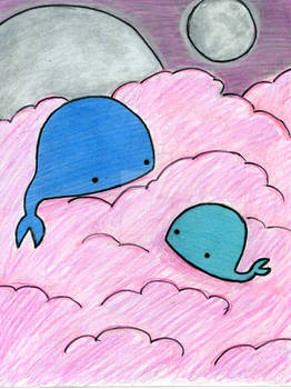 Whales in clouds