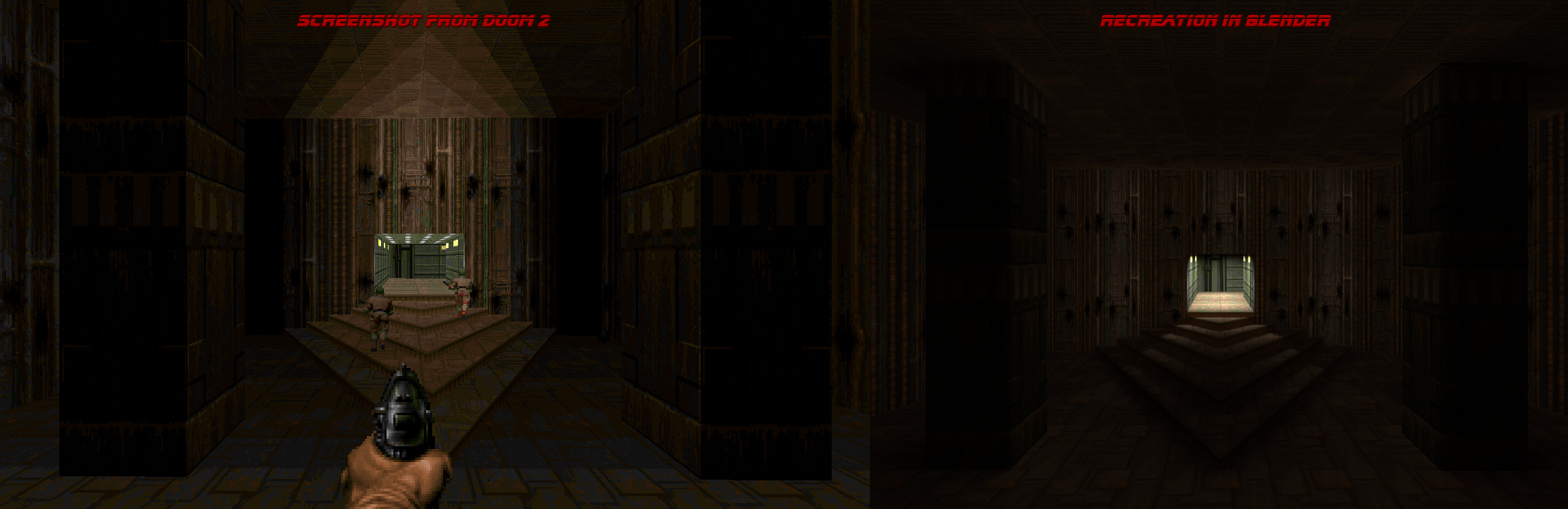 Doom 2 Level 1 Entryway Blender Recreation By Bionickd On Deviantart