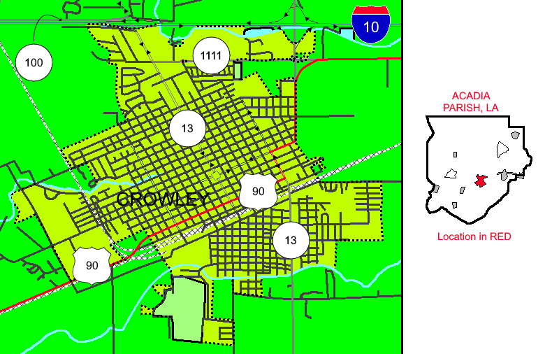 Crowley, LA map by DwightTheMapGuy101 on DeviantArt