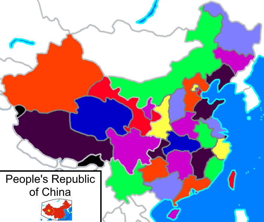 Political map of the PRC by DwightTheMapGuy101 on DeviantArt