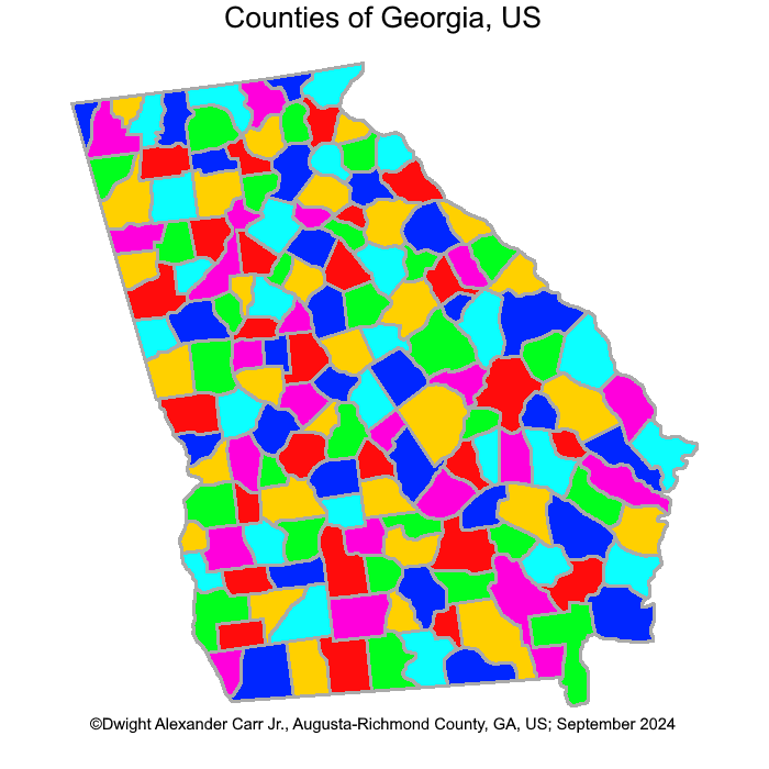 Counties of Georgia, US Map by DwightTheMapGuy101 on DeviantArt