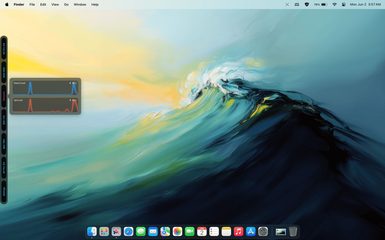 Xylar a sleek sidebar system monitor for macOS. by valivalivali on ...