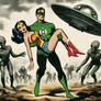 Wonder Woman Rescued by Green Lantern