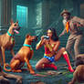 Wonder Woman and Scooby in Doggone Manor