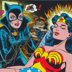 Catwoman and Captive Wonder Woman