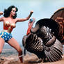 Wonder Woman - Terrorizing a Turkey