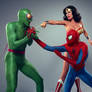 Wonder Woman and Spider-Man Thwart Chameleon