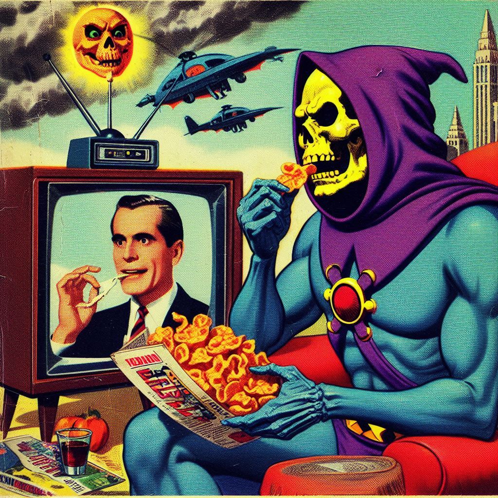 National Pork Rind Day with Skeletor by Nega1 on DeviantArt