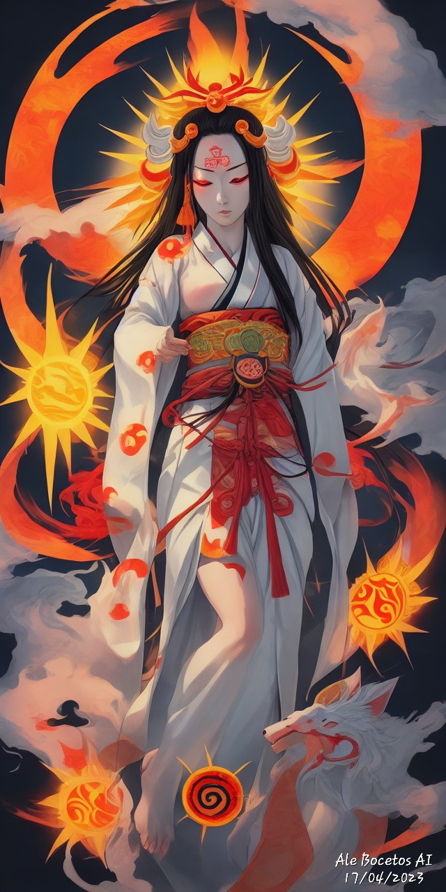 Amaterasu goddess of the sun by alebocetos on DeviantArt Amaterasu goddess of the sun by alebocetos on DeviantArt