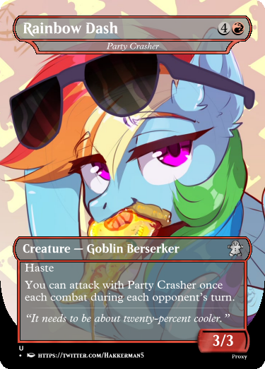 rainbow dash mtg card MtG Rainbow Dash Plated Pegasus Variant by r0bertperez on DeviantArt