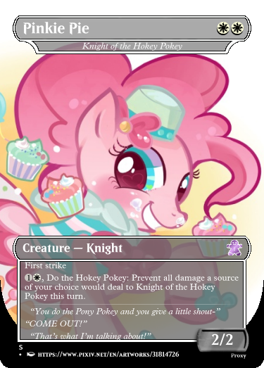 mtg pinkie pie card Ultra Pro My Little Pony Protector 84158 : Toys & Games Whenever you cast a spell with a smile in its art Don't mess with my Pinky