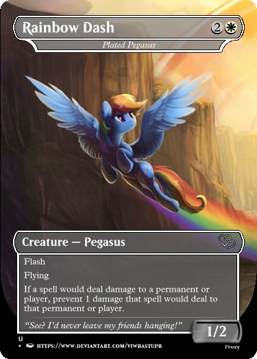 MtG Rainbow Dash Plated Pegasus Variant