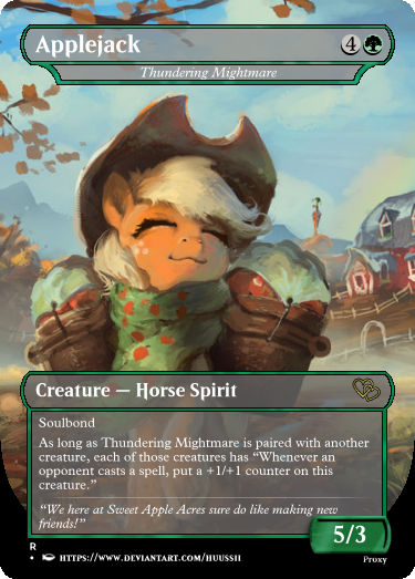 applejack mtg card Squaroes are made from 78% renewable raw materials. My Little Pony TCG: Friendships