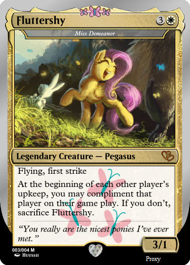 fluttershy mtg card My Little Pony Premiere CCG Theme Deck MLP Enterplay Hasbro Collectable box for storing TCG decks MtG Fluttershy Vryn Wingmare Variant