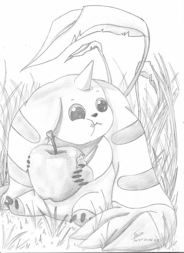 Digimon : Terriermon Eating