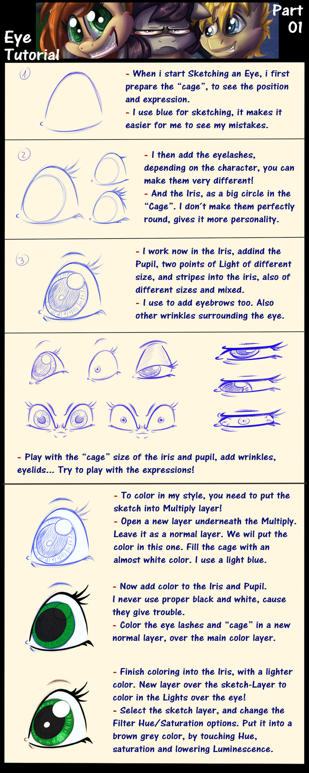 Drawing Tutorial - Pony Eyes by Pimander1446 on DeviantArt