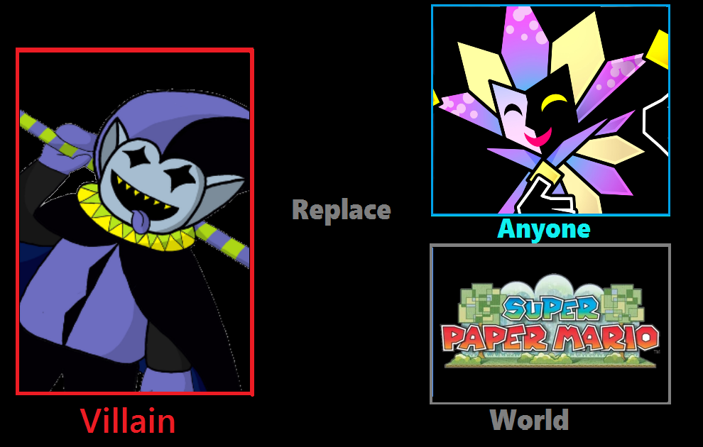 What If Jevil Replace Dimentio In Super Paper Mari by Mankeybanana on ...