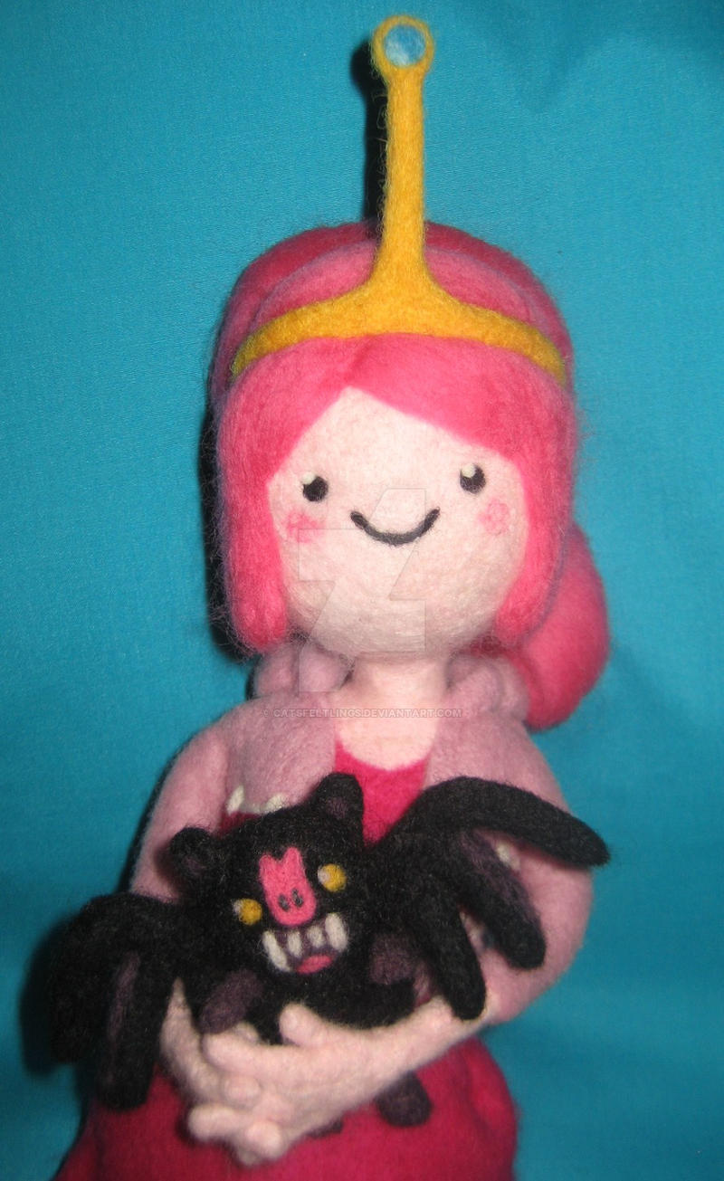 Needle Felted Plush Princess Bubblegum n Batceline