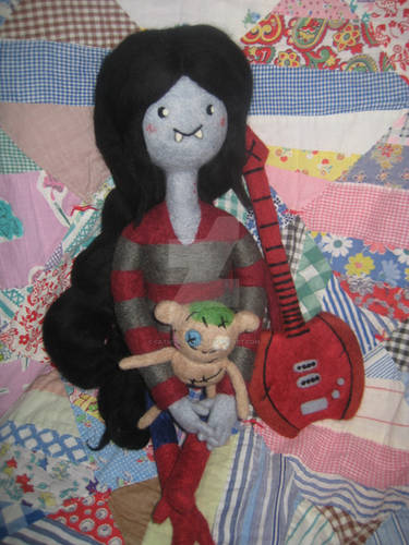 My Needle Felted Marceline, Axe Bass and Hambo