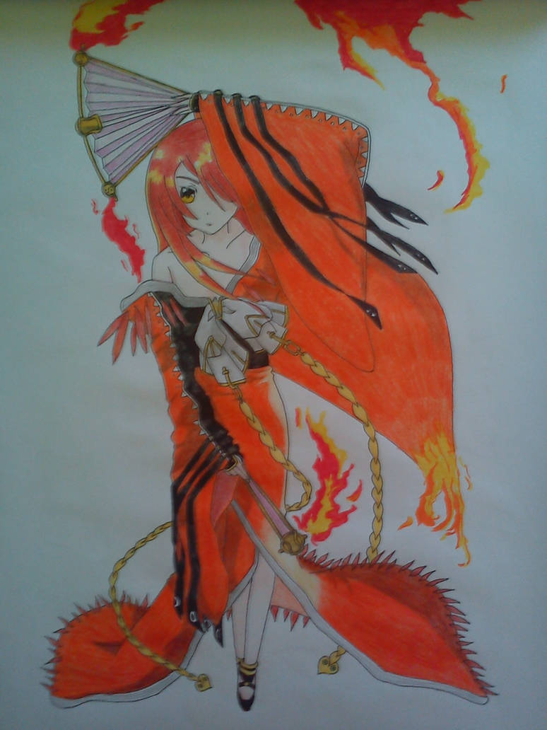 Anime fire girl by YoshinoNeko on DeviantArt