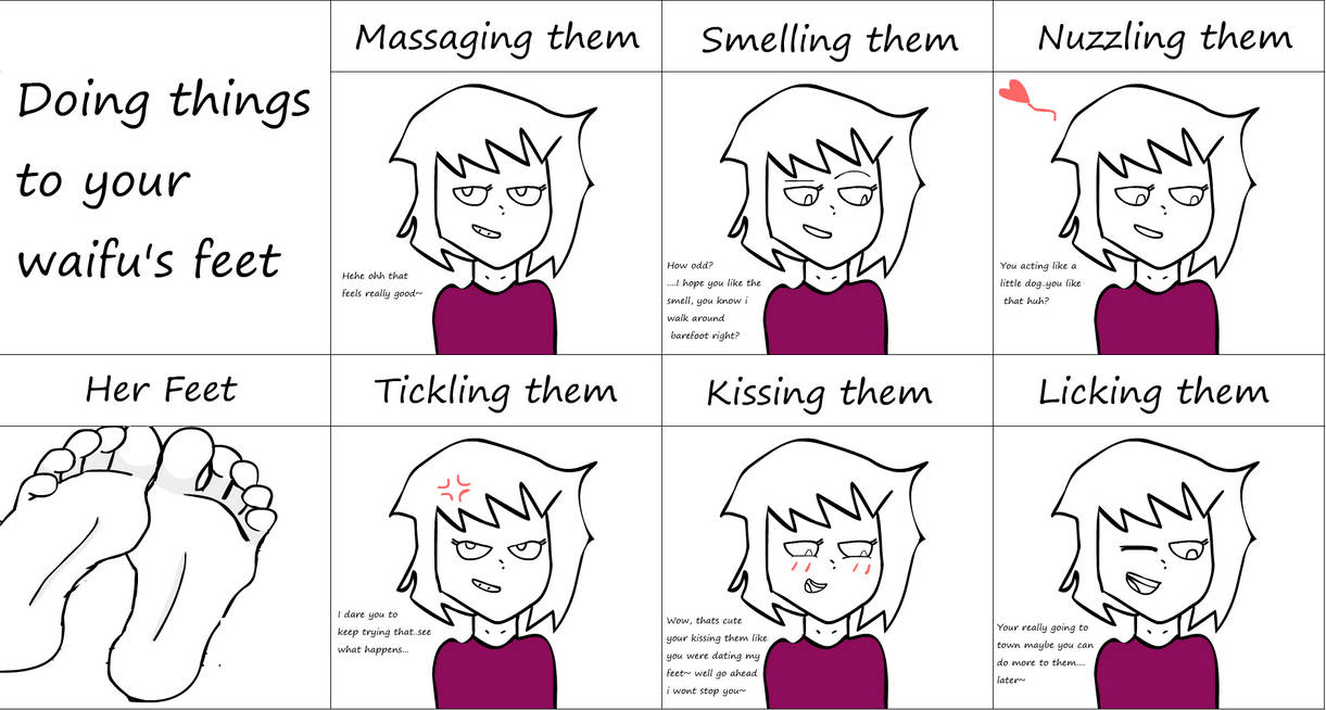 Doing Things To Your Waifu's Feet by powerjuicerX on DeviantArt