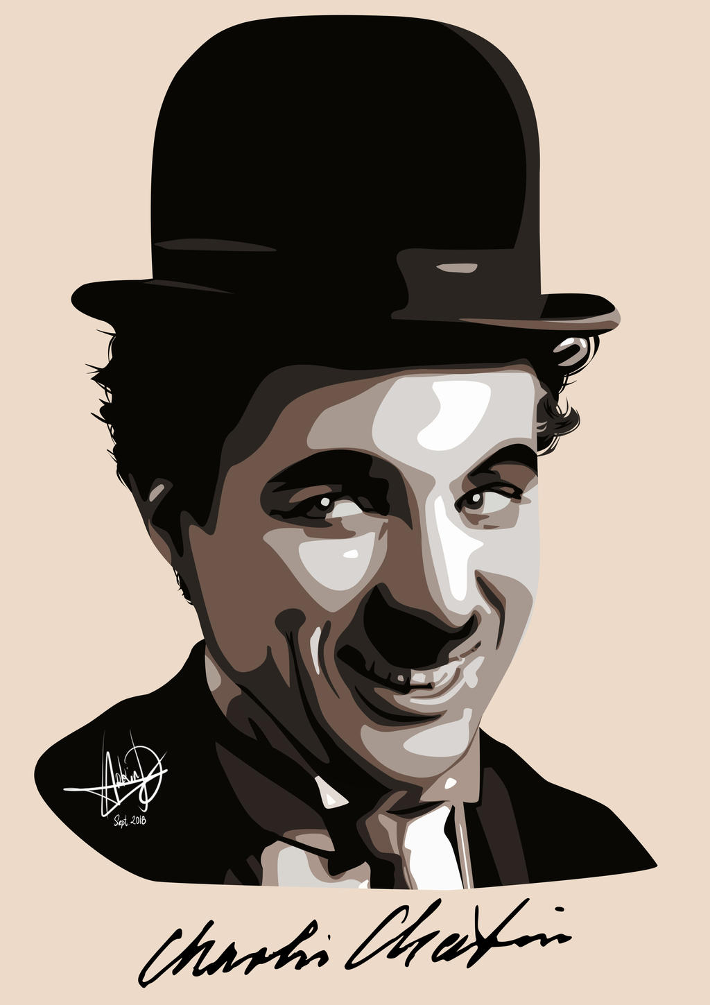 charlie chaplin adobe photoshop by