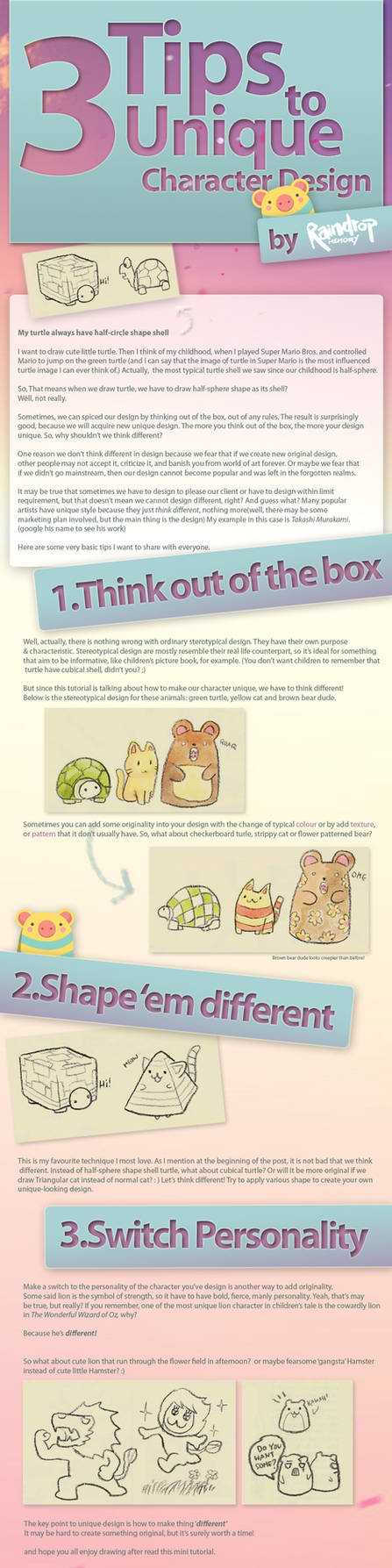 3 Tips to Character Design by Raindropmemory on DeviantArt