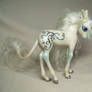 Silver Snow ooak unicorn pony