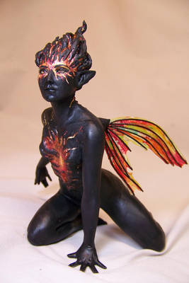 'Ash'  ooak Lava fairy