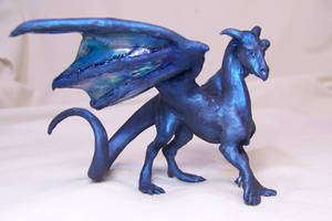 ooak little blue dragon