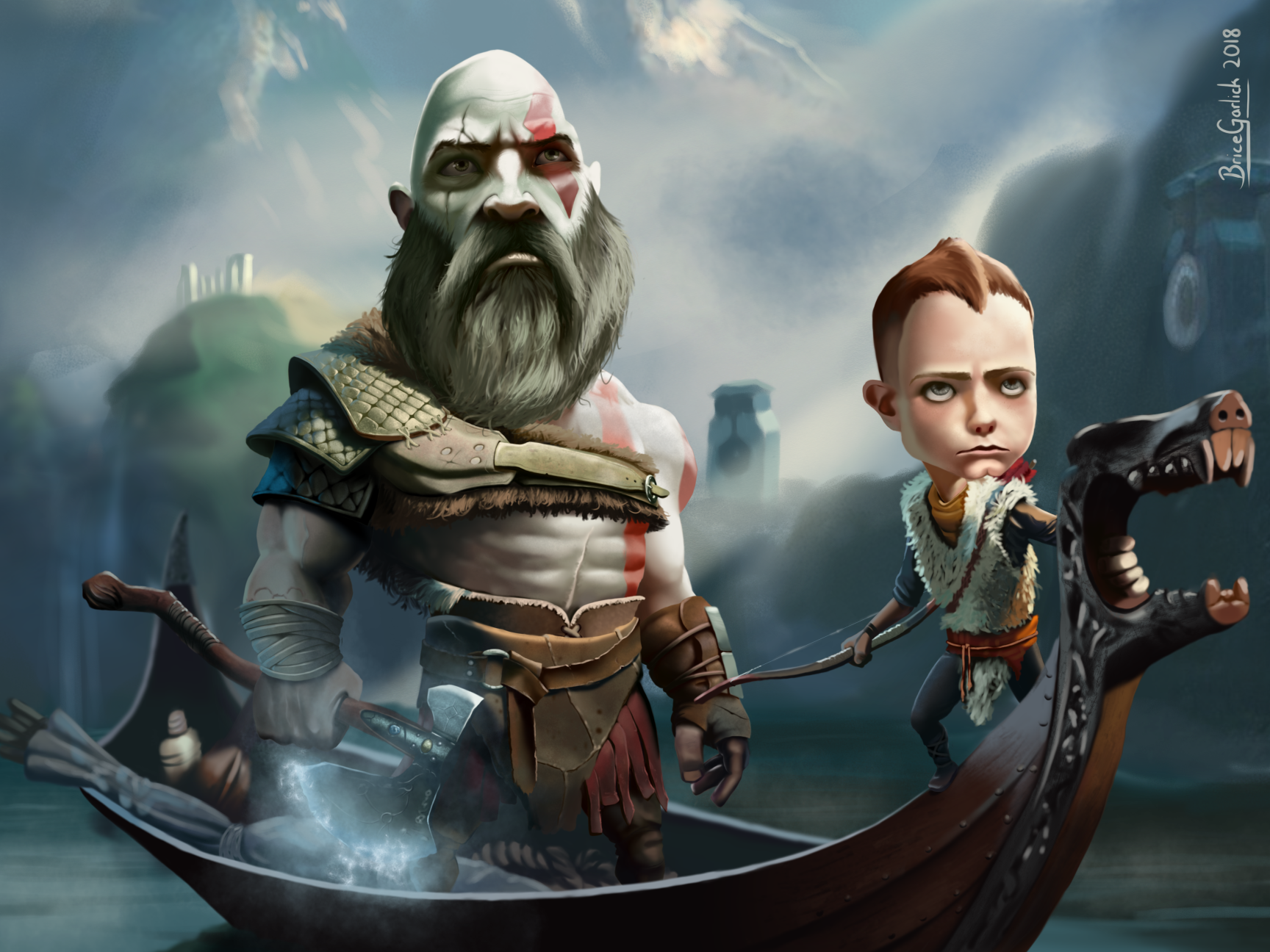Kratos and the BOI! by B2DaRice