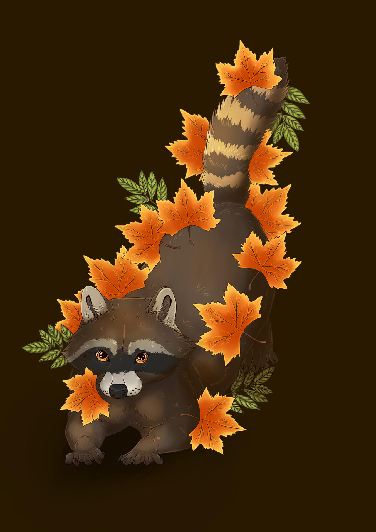 Autumn Racoon Autumn Racoon by SketchpawArt on DeviantArt