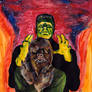 Frankenstein Monster and Wolf Man