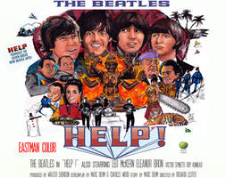 The Beatles - HELP ! - 50th Anniv. poster