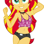 Sunset Shimmer at the Club