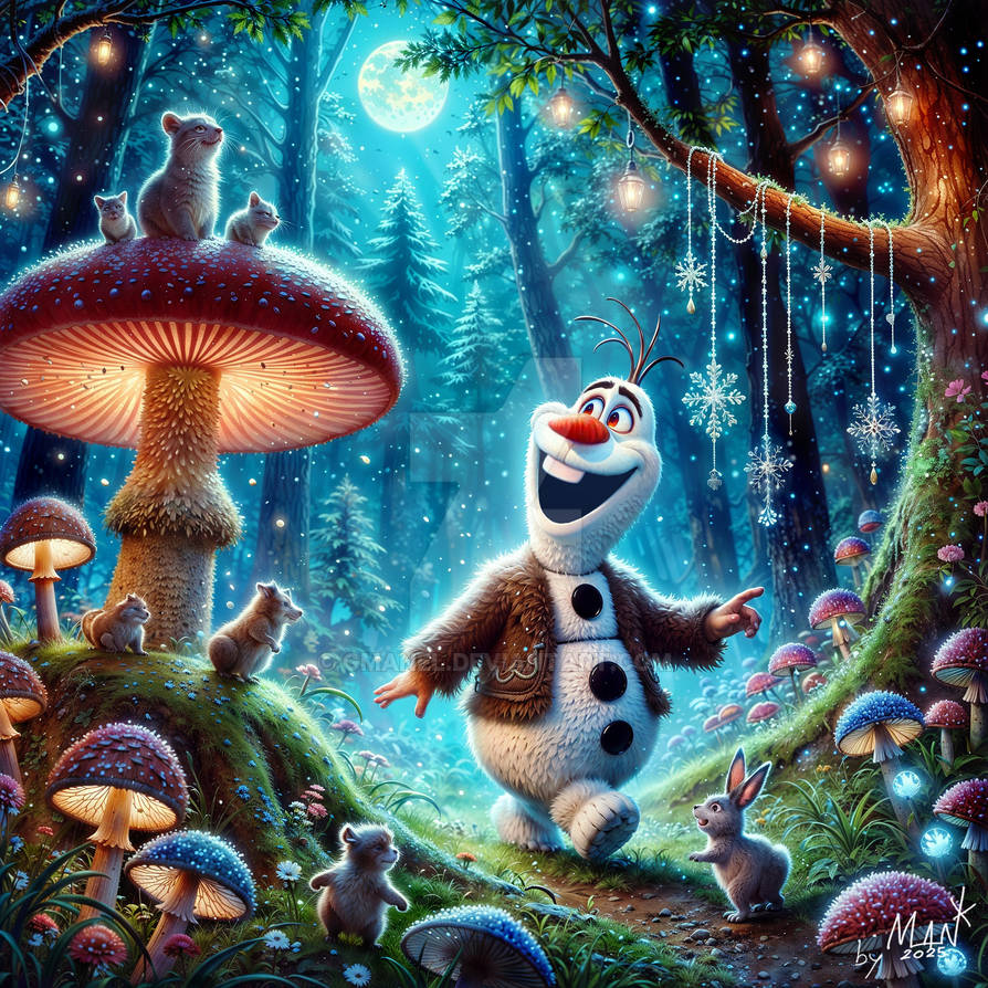 Olaf Spring Time #Olaf - wandering through an enchanted forest by gmanel on DeviantArt