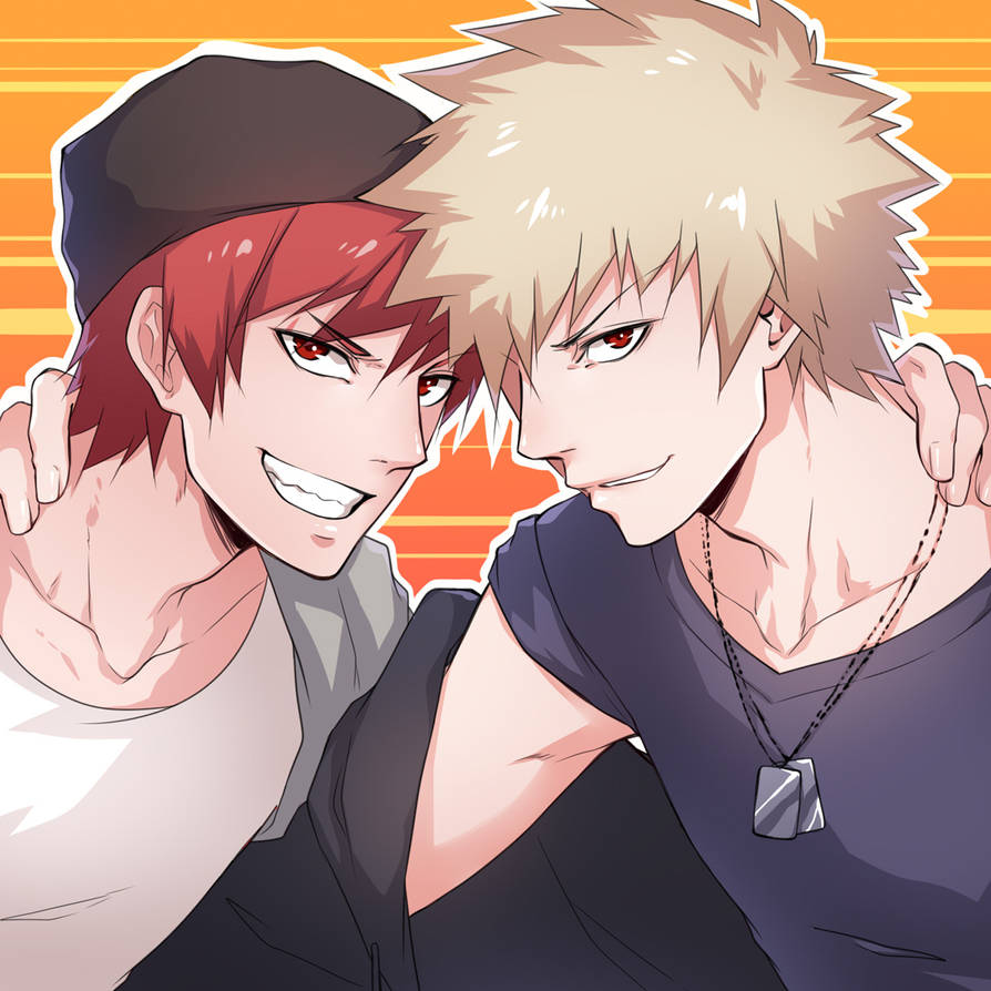 Kirishima and Bakugou by Mihitsu on DeviantArt